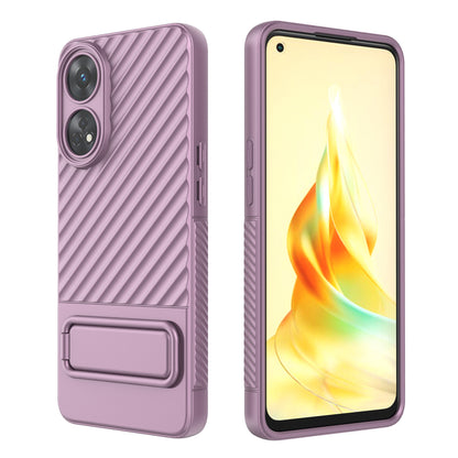 TPU Phone Cover for Oppo Reno8 T 4G , Kickstand Phone Back Protector Anti-dust Phone Case