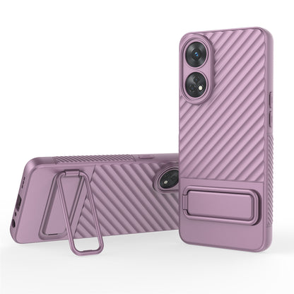 TPU Phone Cover for Oppo Reno8 T 4G , Kickstand Phone Back Protector Anti-dust Phone Case
