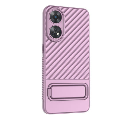 TPU Phone Cover for Oppo Reno8 T 4G , Kickstand Phone Back Protector Anti-dust Phone Case