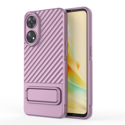 TPU Phone Cover for Oppo Reno8 T 4G , Kickstand Phone Back Protector Anti-dust Phone Case