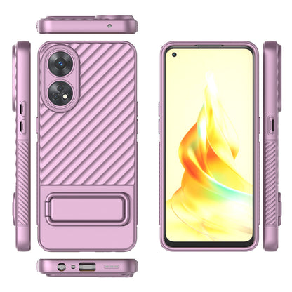 TPU Phone Cover for Oppo Reno8 T 4G , Kickstand Phone Back Protector Anti-dust Phone Case