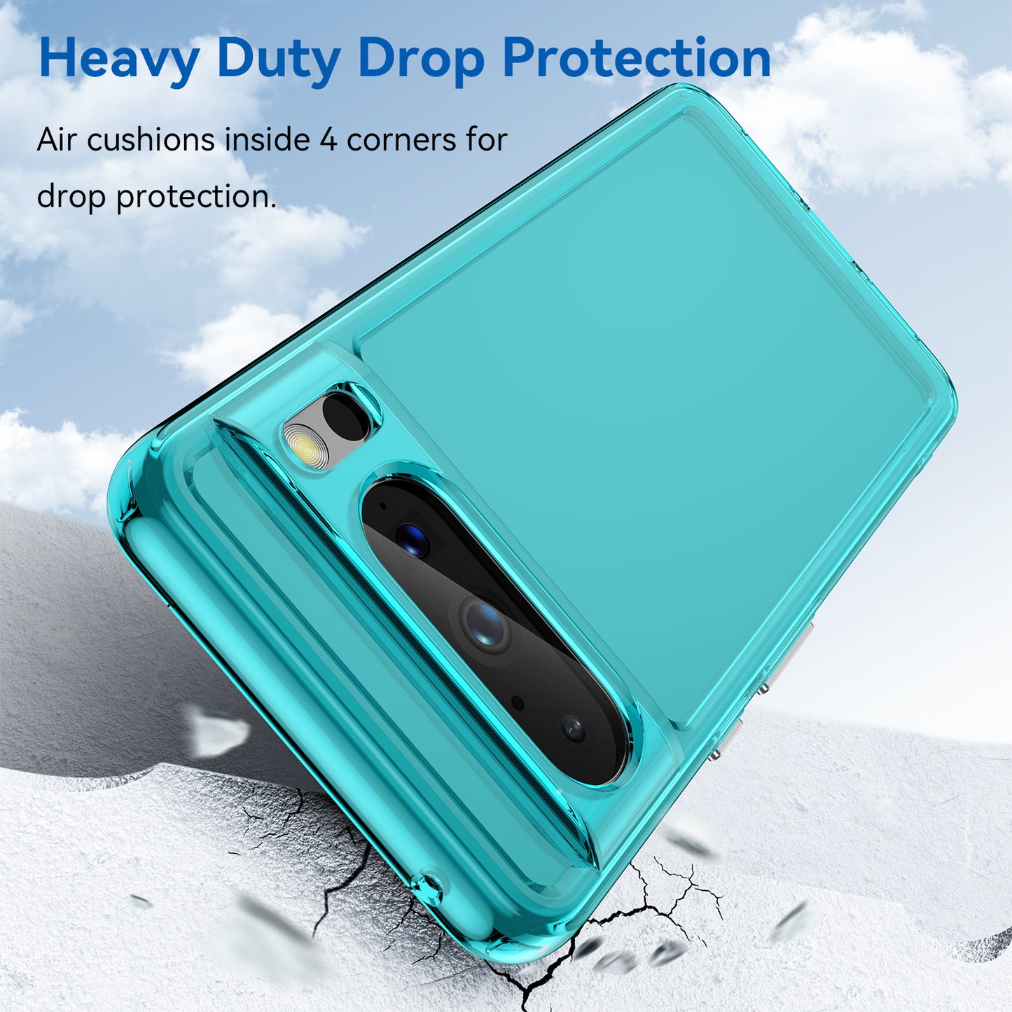 For Google Pixel 8 Pro Candy Series Anti-fall Air Cushions TPU Phone Case Back Protector Clear Cover