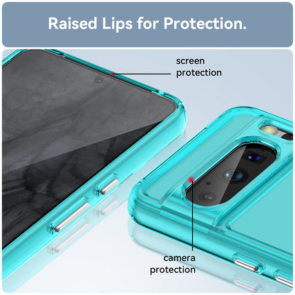 For Google Pixel 8 Pro Candy Series Anti-fall Air Cushions TPU Phone Case Back Protector Clear Cover
