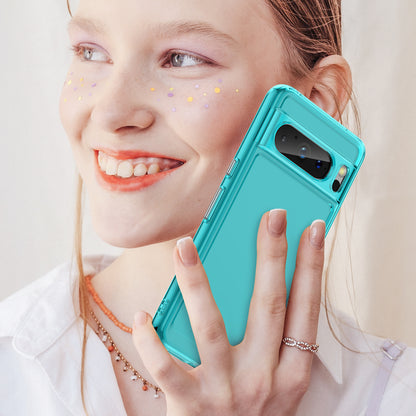 For Google Pixel 8 Pro Candy Series Anti-fall Air Cushions TPU Phone Case Back Protector Clear Cover