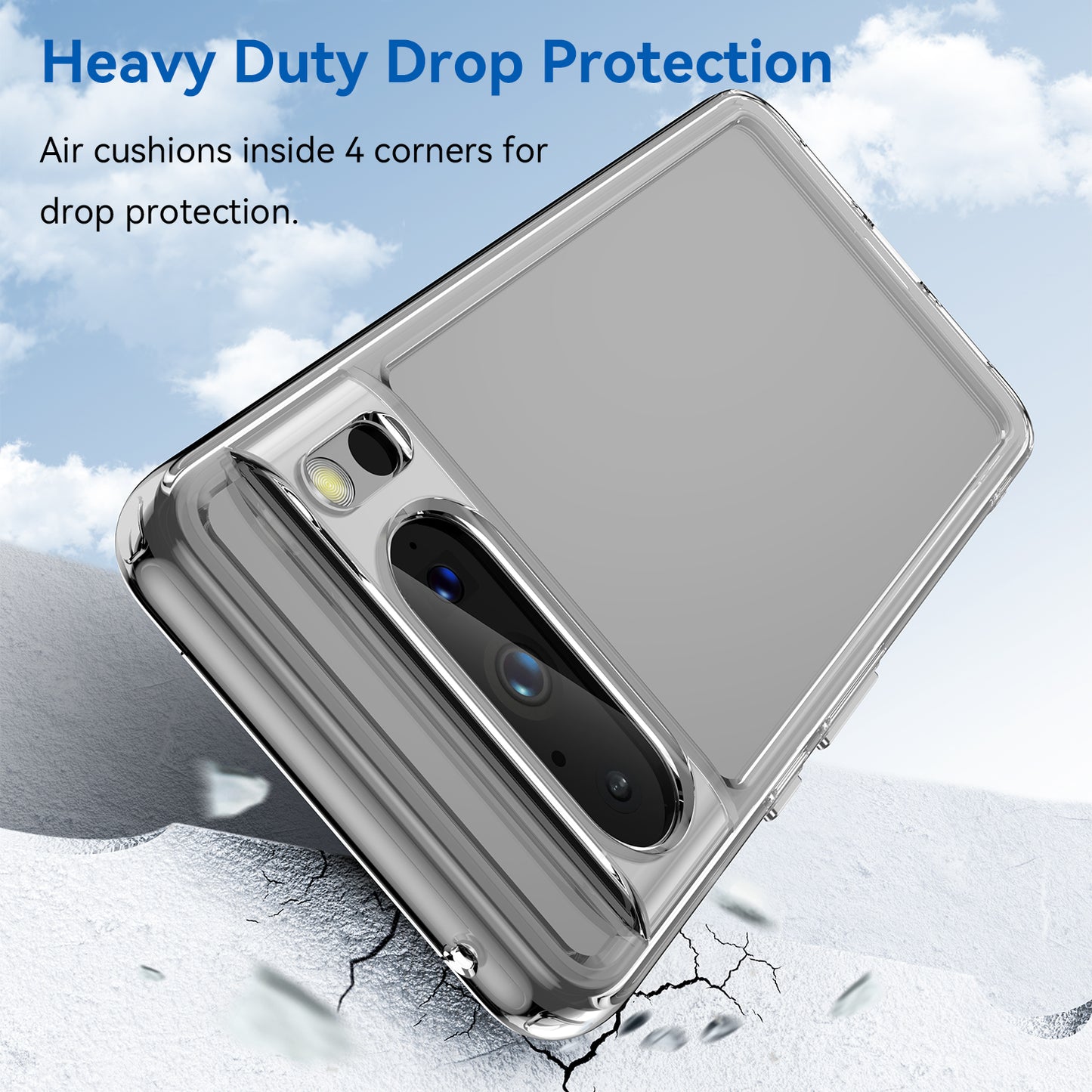 For Google Pixel 8 Pro Candy Series Anti-fall Air Cushions TPU Phone Case Back Protector Clear Cover