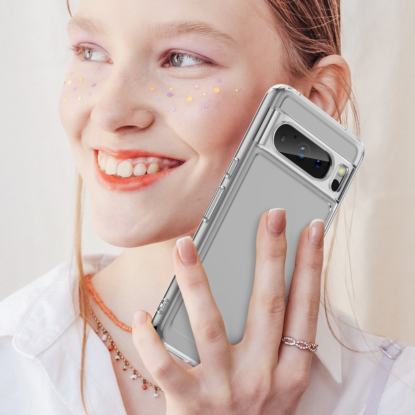 For Google Pixel 8 Pro Candy Series Anti-fall Air Cushions TPU Phone Case Back Protector Clear Cover