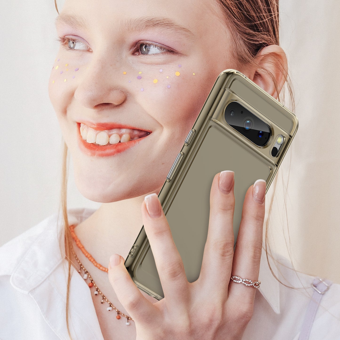 For Google Pixel 8 Pro Candy Series Anti-fall Air Cushions TPU Phone Case Back Protector Clear Cover