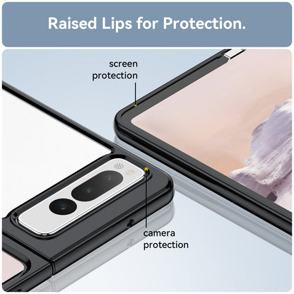 For Google Pixel Fold Clear Back Case Anti-Scratch TPU+Acrylic Phone Cover