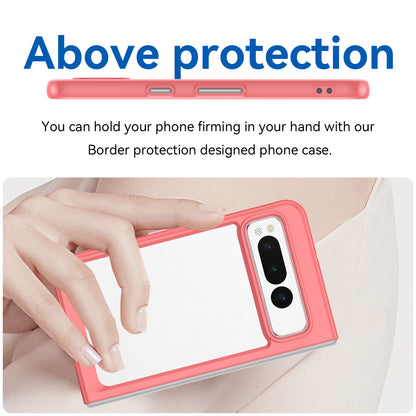 For Google Pixel Fold Clear Back Case Anti-Scratch TPU+Acrylic Phone Cover