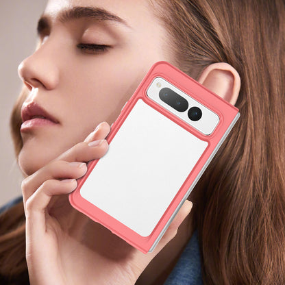 For Google Pixel Fold Clear Back Case Anti-Scratch TPU+Acrylic Phone Cover