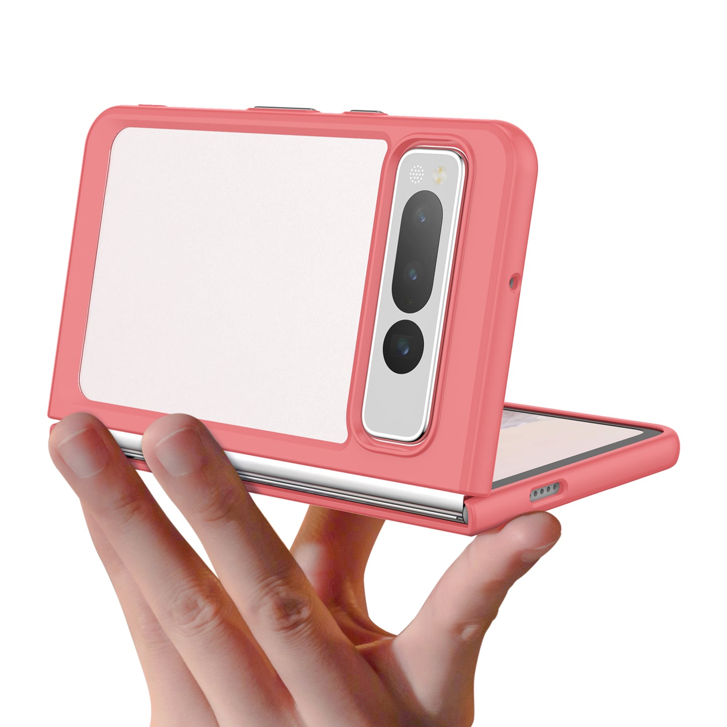 For Google Pixel Fold Clear Back Case Anti-Scratch TPU+Acrylic Phone Cover