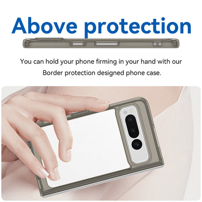 For Google Pixel Fold Clear Back Case Anti-Scratch TPU+Acrylic Phone Cover