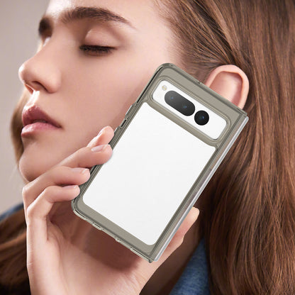 For Google Pixel Fold Clear Back Case Anti-Scratch TPU+Acrylic Phone Cover