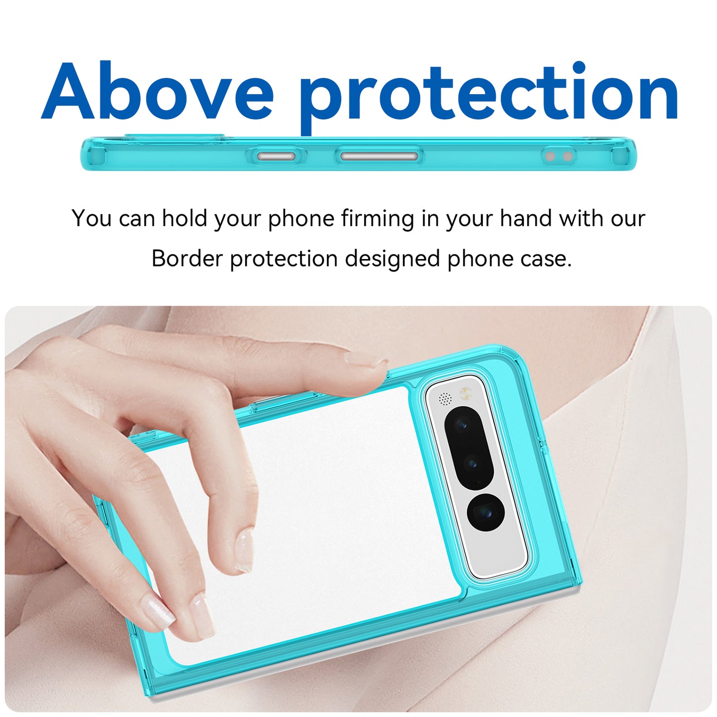 For Google Pixel Fold Clear Back Case Anti-Scratch TPU+Acrylic Phone Cover