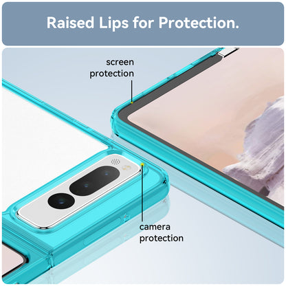 For Google Pixel Fold Clear Back Case Anti-Scratch TPU+Acrylic Phone Cover