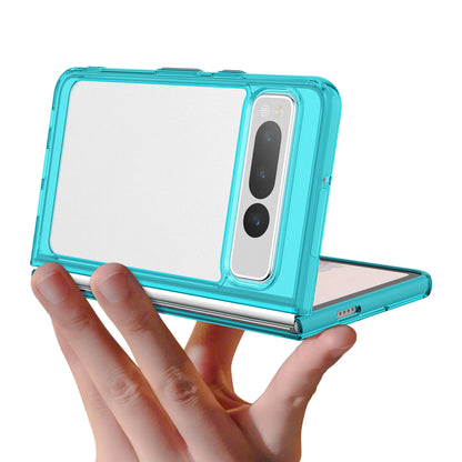 For Google Pixel Fold Clear Back Case Anti-Scratch TPU+Acrylic Phone Cover