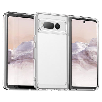 For Google Pixel Fold Clear Back Case Anti-Scratch TPU+Acrylic Phone Cover