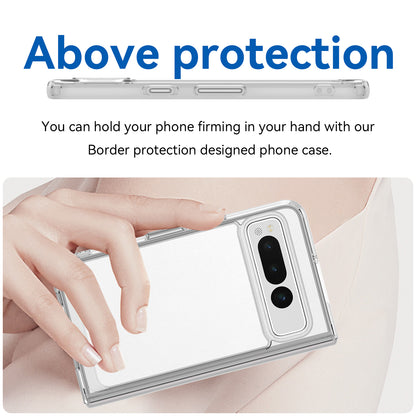 For Google Pixel Fold Clear Back Case Anti-Scratch TPU+Acrylic Phone Cover