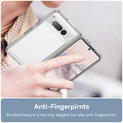 For Google Pixel Fold Clear Back Case Anti-Scratch TPU+Acrylic Phone Cover