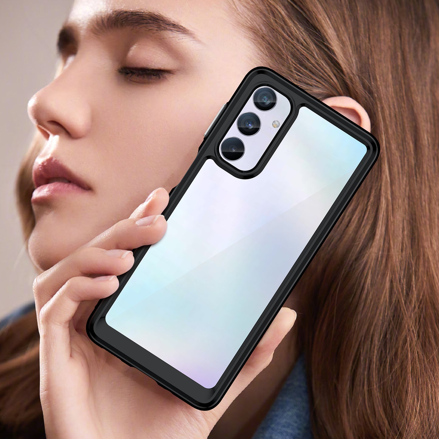 For Samsung Galaxy M54 5G / F54 5G TPU+Acrylic Back Phone Cover Clear Protective Case