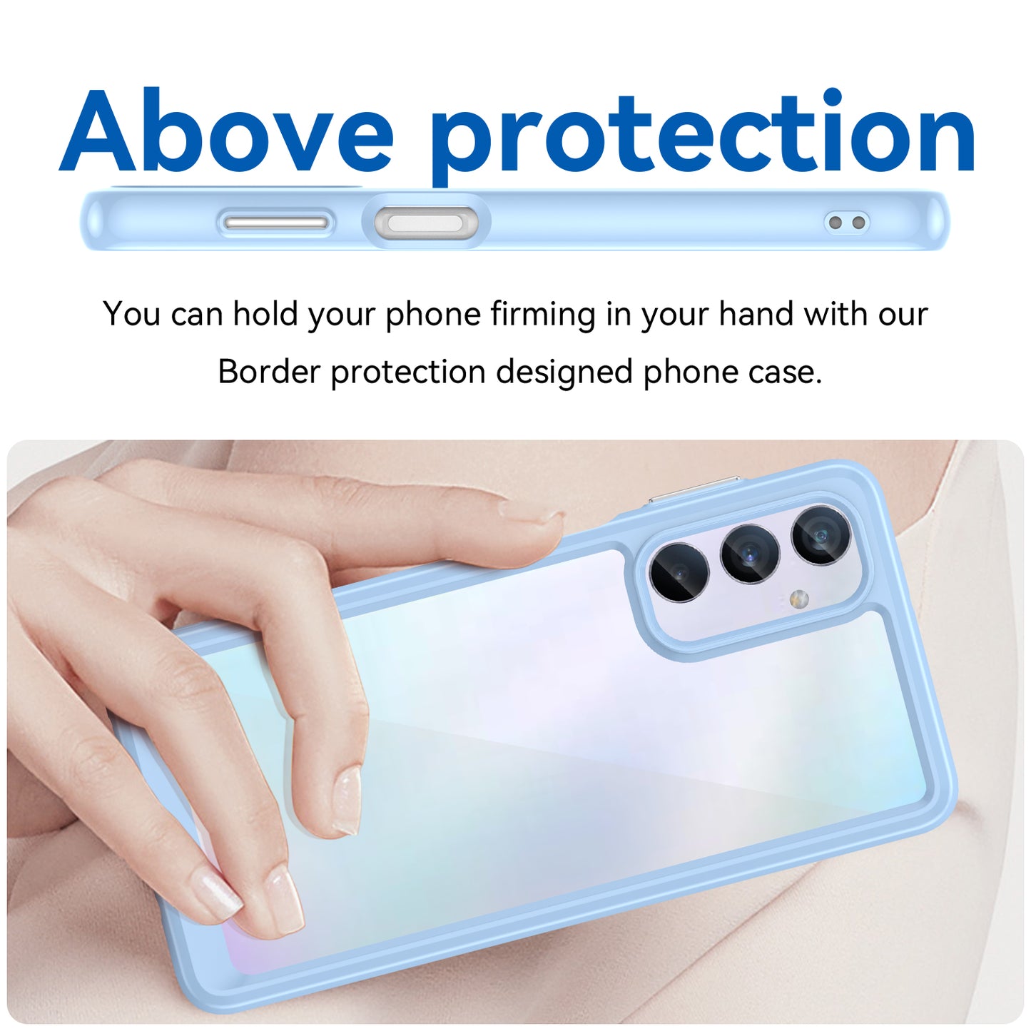 For Samsung Galaxy M54 5G / F54 5G TPU+Acrylic Back Phone Cover Clear Protective Case
