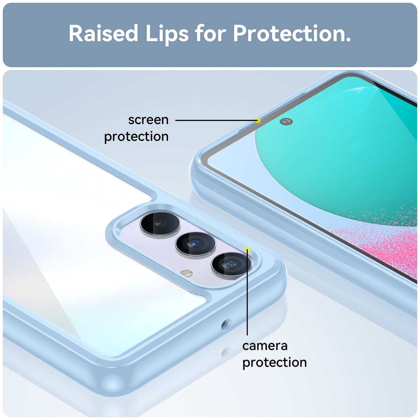 For Samsung Galaxy M54 5G / F54 5G TPU+Acrylic Back Phone Cover Clear Protective Case