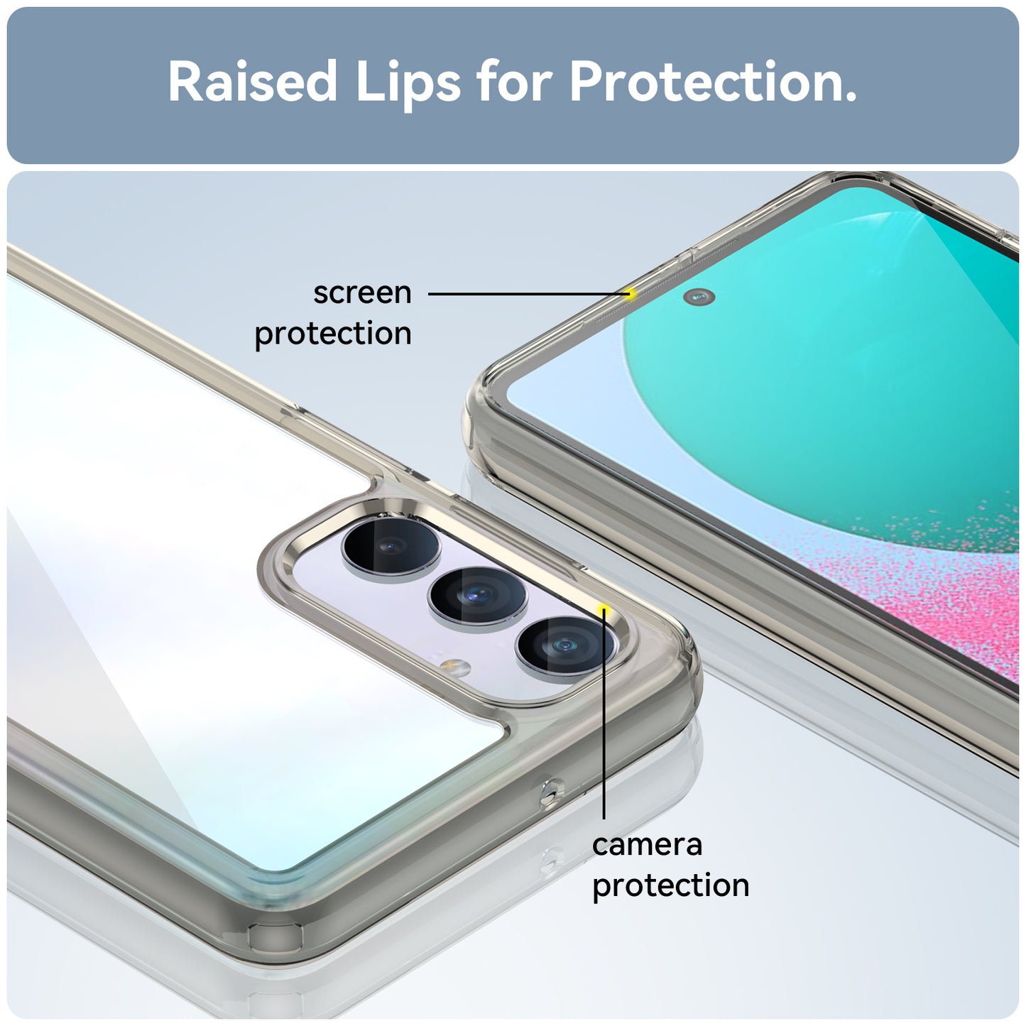 For Samsung Galaxy M54 5G / F54 5G TPU+Acrylic Back Phone Cover Clear Protective Case