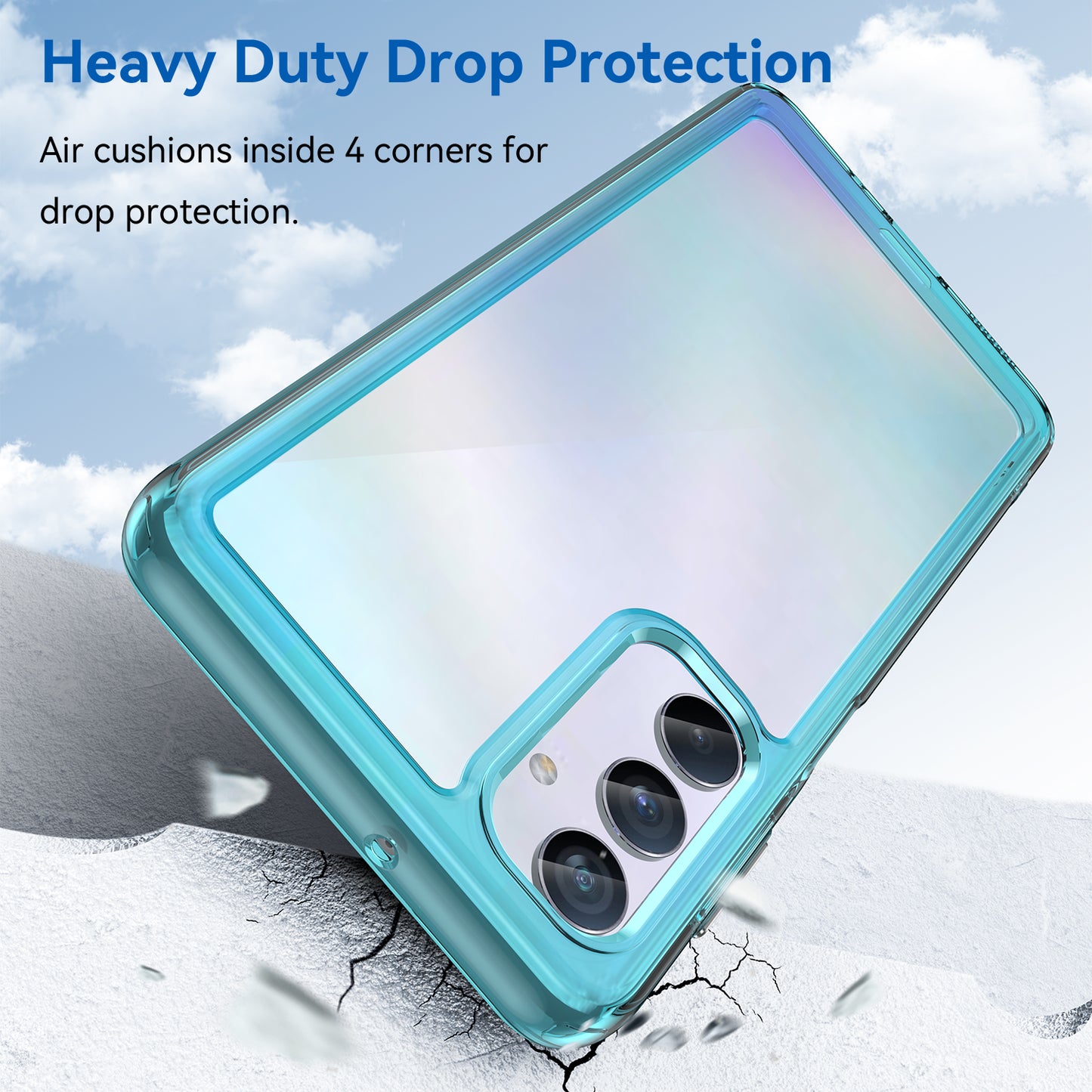 For Samsung Galaxy M54 5G / F54 5G TPU+Acrylic Back Phone Cover Clear Protective Case