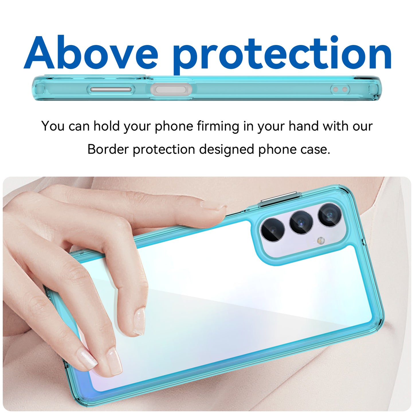 For Samsung Galaxy M54 5G / F54 5G TPU+Acrylic Back Phone Cover Clear Protective Case