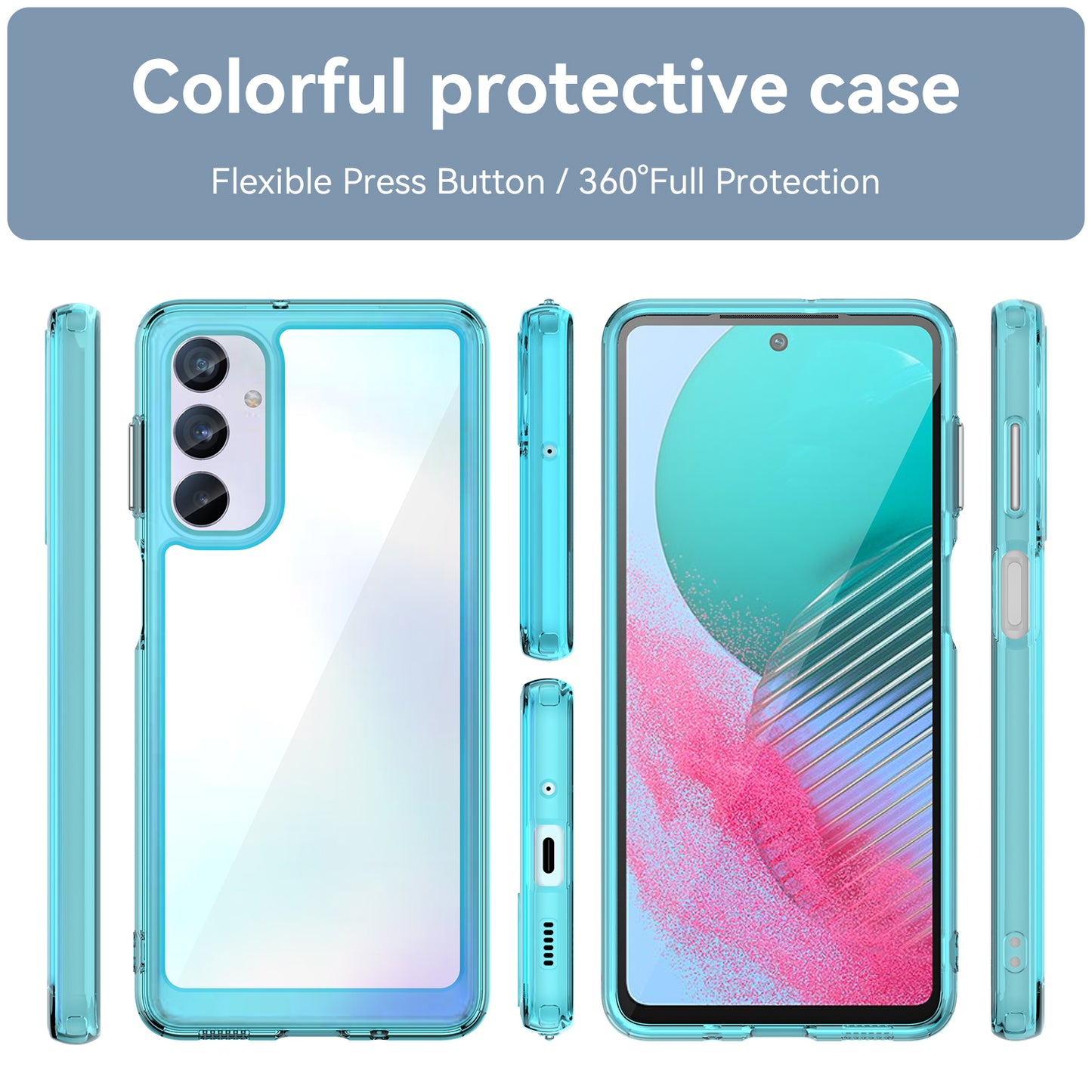 For Samsung Galaxy M54 5G / F54 5G TPU+Acrylic Back Phone Cover Clear Protective Case