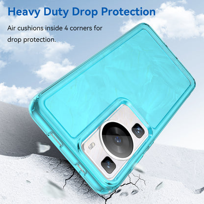 For Huawei P60 / P60 Pro Candy Series Anti-fall Air Cushions Clear TPU Phone Case Back Protector Cover
