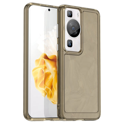 For Huawei P60 / P60 Pro Candy Series Anti-fall Air Cushions Clear TPU Phone Case Back Protector Cover