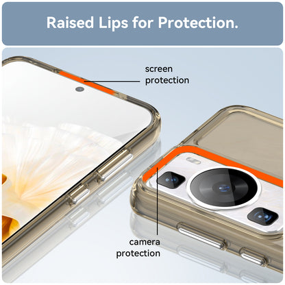 For Huawei P60 / P60 Pro Candy Series Anti-fall Air Cushions Clear TPU Phone Case Back Protector Cover