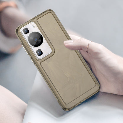For Huawei P60 / P60 Pro Candy Series Anti-fall Air Cushions Clear TPU Phone Case Back Protector Cover