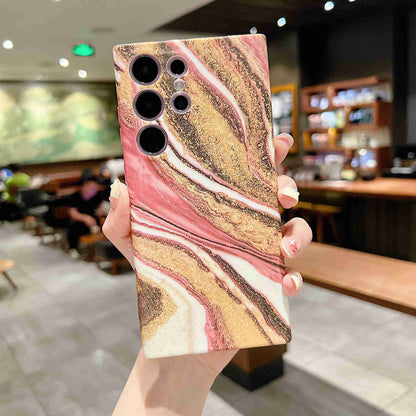 For Samsung Galaxy S23 Ultra Anti-drop IMD Marble Pattern Phone Cover Soft TPU Back Case