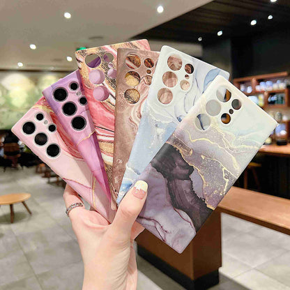 For Samsung Galaxy S23 Ultra Anti-drop IMD Marble Pattern Phone Cover Soft TPU Back Case