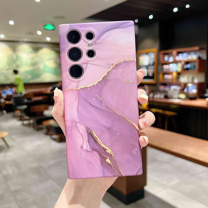 For Samsung Galaxy S23 Ultra Anti-drop IMD Marble Pattern Phone Cover Soft TPU Back Case