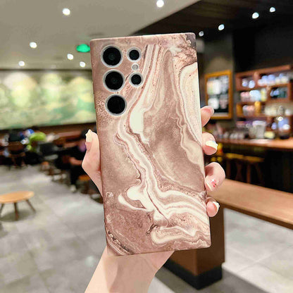 For Samsung Galaxy S23 Ultra Anti-drop IMD Marble Pattern Phone Cover Soft TPU Back Case