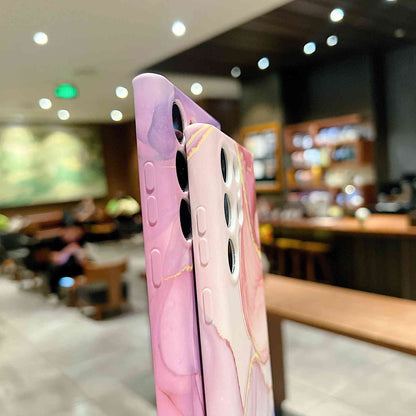 For Samsung Galaxy S23 Ultra Anti-drop IMD Marble Pattern Phone Cover Soft TPU Back Case