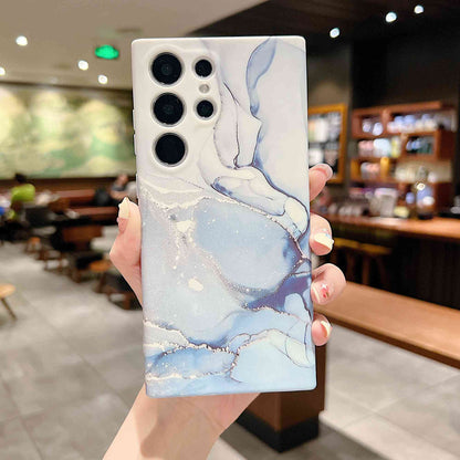 For Samsung Galaxy S23 Ultra Anti-drop IMD Marble Pattern Phone Cover Soft TPU Back Case