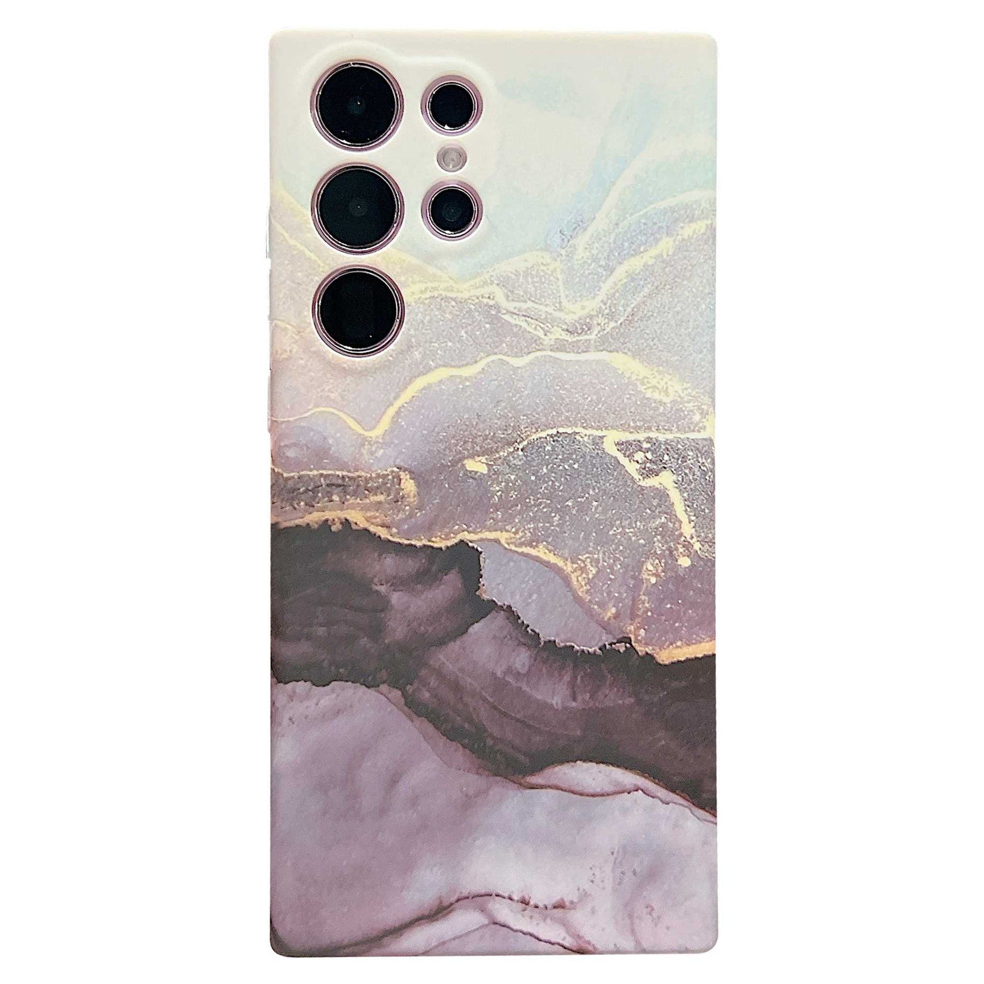 For Samsung Galaxy S23 Ultra Anti-drop IMD Marble Pattern Phone Cover Soft TPU Back Case