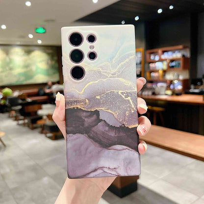 For Samsung Galaxy S23 Ultra Anti-drop IMD Marble Pattern Phone Cover Soft TPU Back Case