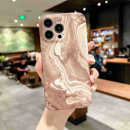 For iPhone 14 Pro IMD Marble Pattern Phone Cover Scratch Resistant Soft TPU Back Case