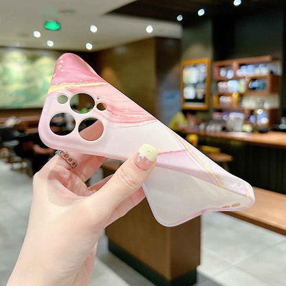 For iPhone 14 Pro IMD Marble Pattern Phone Cover Scratch Resistant Soft TPU Back Case