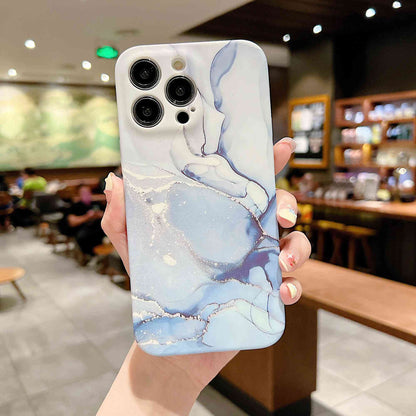 For iPhone 14 Pro IMD Marble Pattern Phone Cover Scratch Resistant Soft TPU Back Case