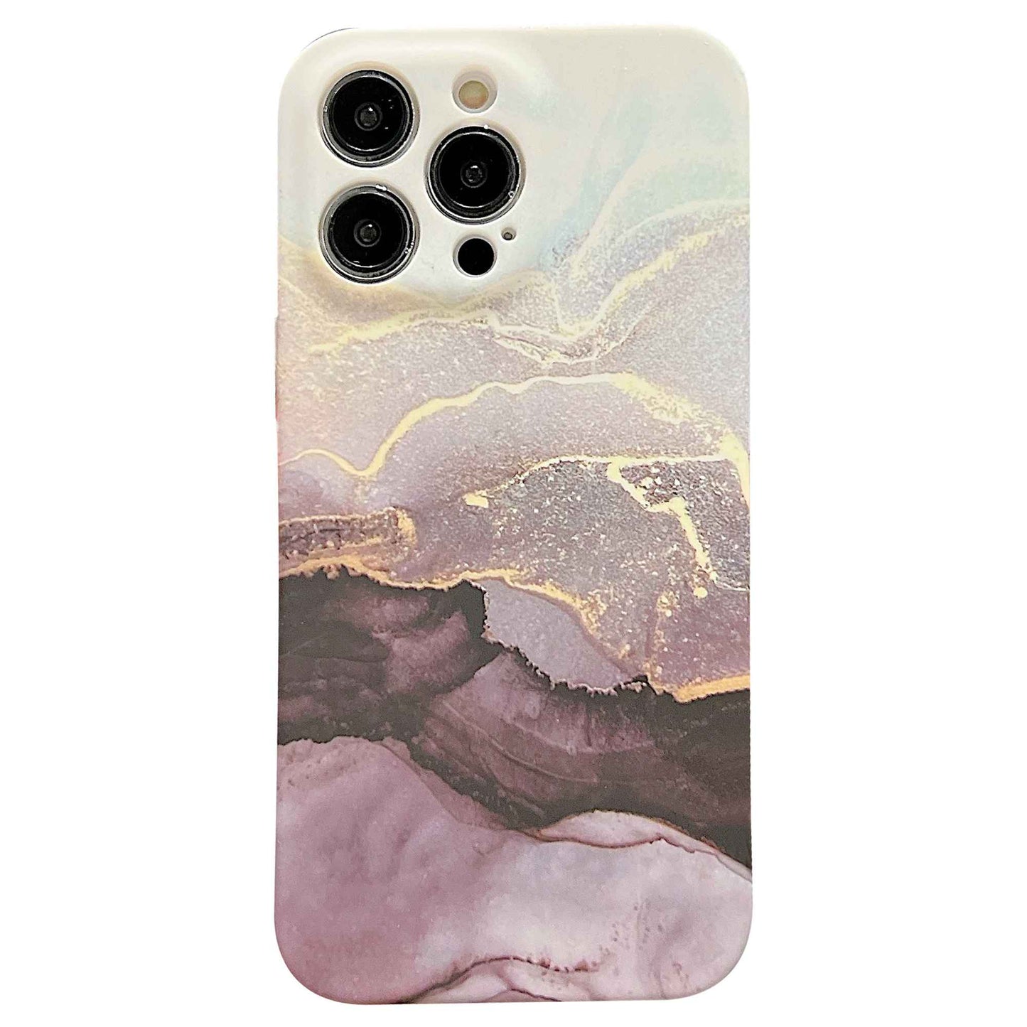 For iPhone 14 Pro IMD Marble Pattern Phone Cover Scratch Resistant Soft TPU Back Case