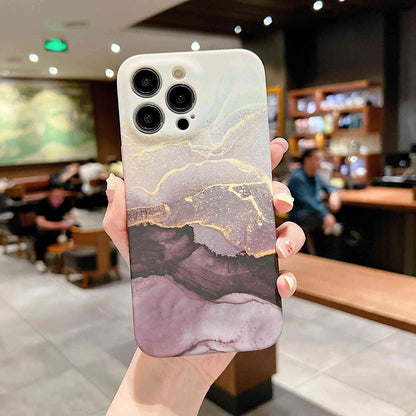 For iPhone 14 Pro IMD Marble Pattern Phone Cover Scratch Resistant Soft TPU Back Case