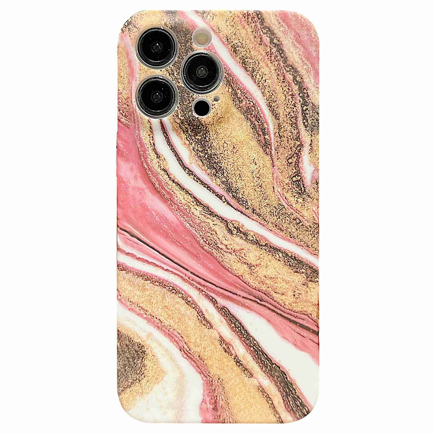 For iPhone 14 Pro IMD Marble Pattern Phone Cover Scratch Resistant Soft TPU Back Case