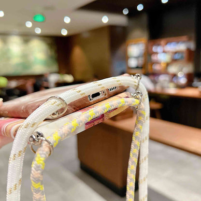 For Samsung Galaxy S23 Ultra Soft TPU Back Case IMD Marble Pattern Phone Cover with Shoulder Strap