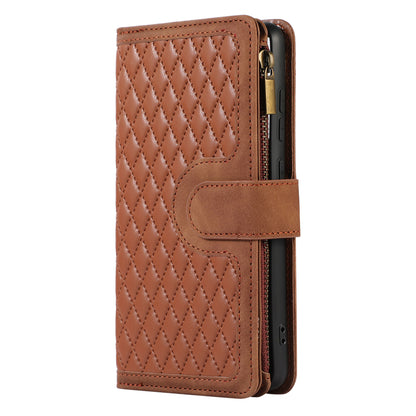 For Samsung Galaxy A23 4G / A23 5G (Global Version) Zipper Pocket Phone Case Imprinted Leather Wallet Stand Cover with 9 Card Slots